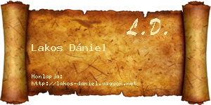 Lakos Dániel névjegykártya